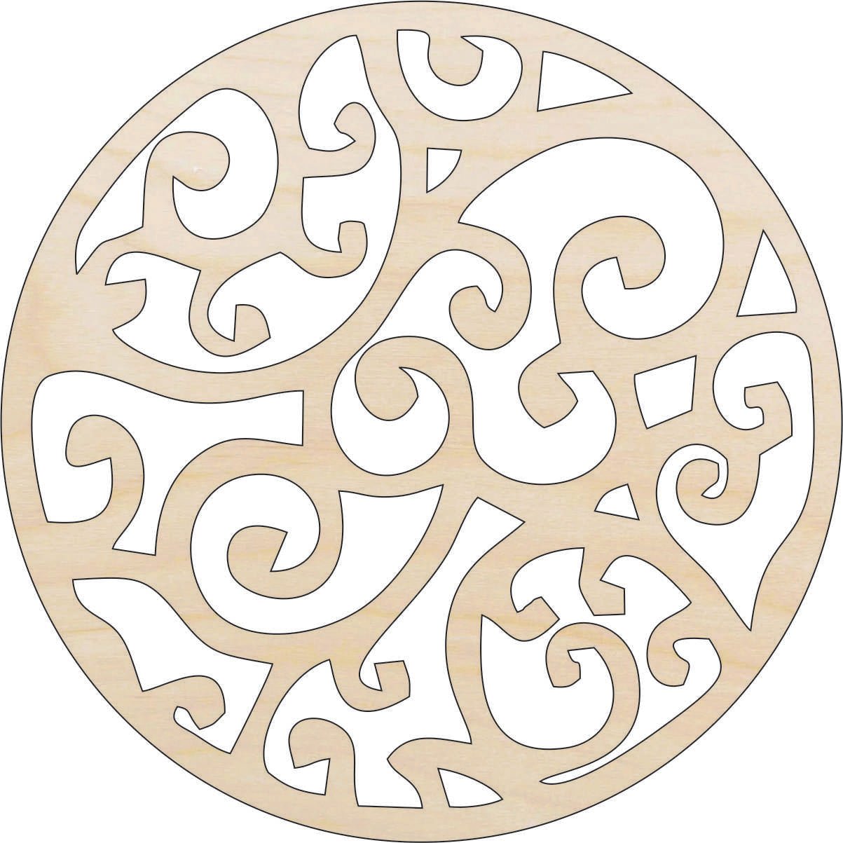 Design Wood Craft Shape - Laser Cut Baltic Birch Unfinished DIY Wood Art Supplies DSN31 - The Wood Shape Store