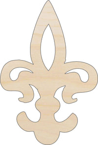 Fleur de Lis Wood Craft Shape - Laser Cut Baltic Birch Unfinished DIY Wood Art Supplies DSN33 - The Wood Shape Store