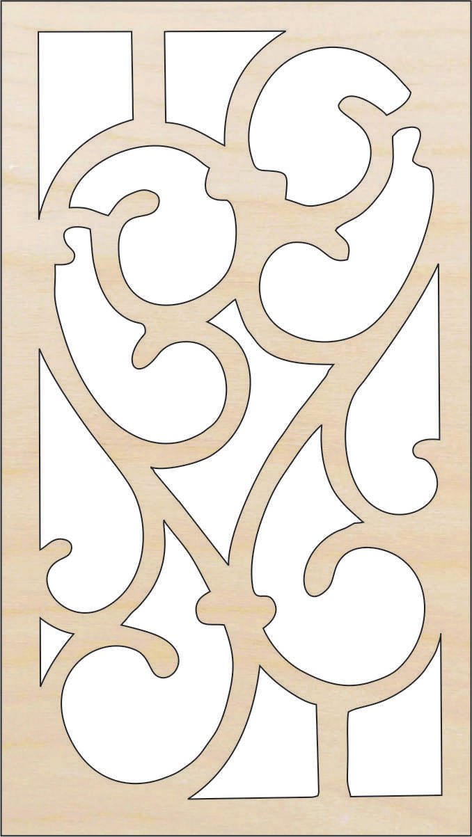 Design Wood Craft Shape - Laser Cut Baltic Birch Unfinished DIY Wood Art Supplies DSN34 - The Wood Shape Store