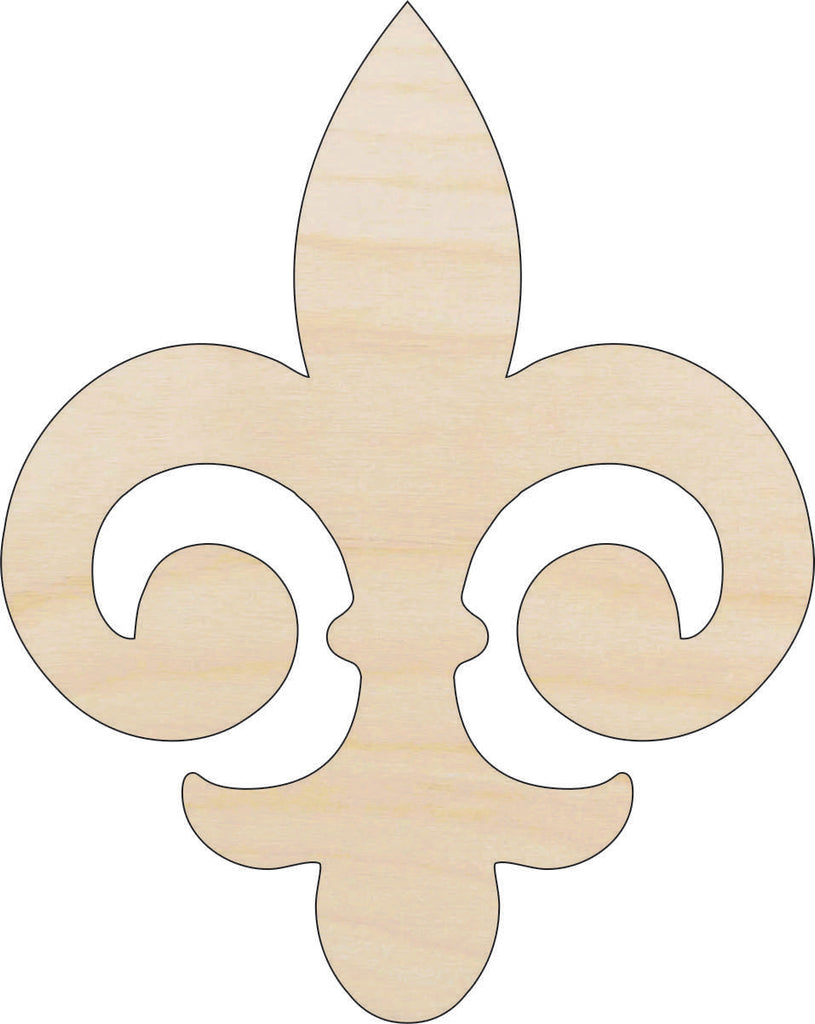 Design Fleur de Lis  - Laser Cut Out Unfinished Wood Craft Shape DSN37