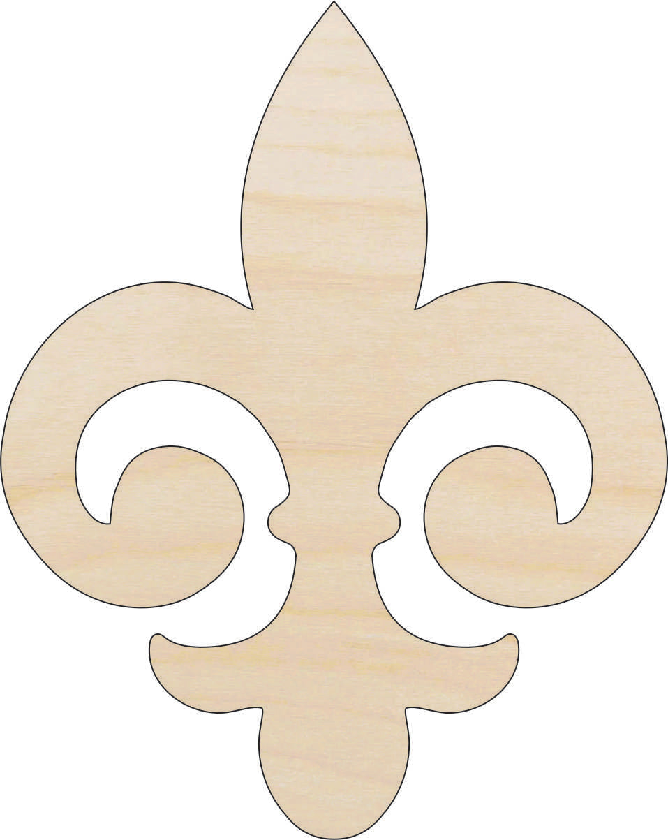 Design Fleur de Lis - Laser Cut Out Unfinished Wood Craft Shape DSN37 Design Fleur de Lis - Laser Cut Out Unfinished Wood Craft Shape DSN37