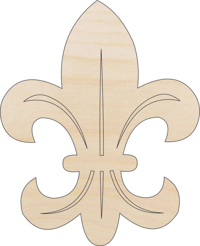 Design Fleur de Lis - Laser Cut Out Unfinished Wood Craft Shape DSN40