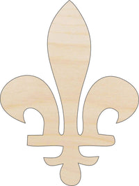 Fleur de Lis Wood Craft Shape - Laser Cut Baltic Birch Unfinished DIY Wood Art Supplies DSN68 - The Wood Shape Store