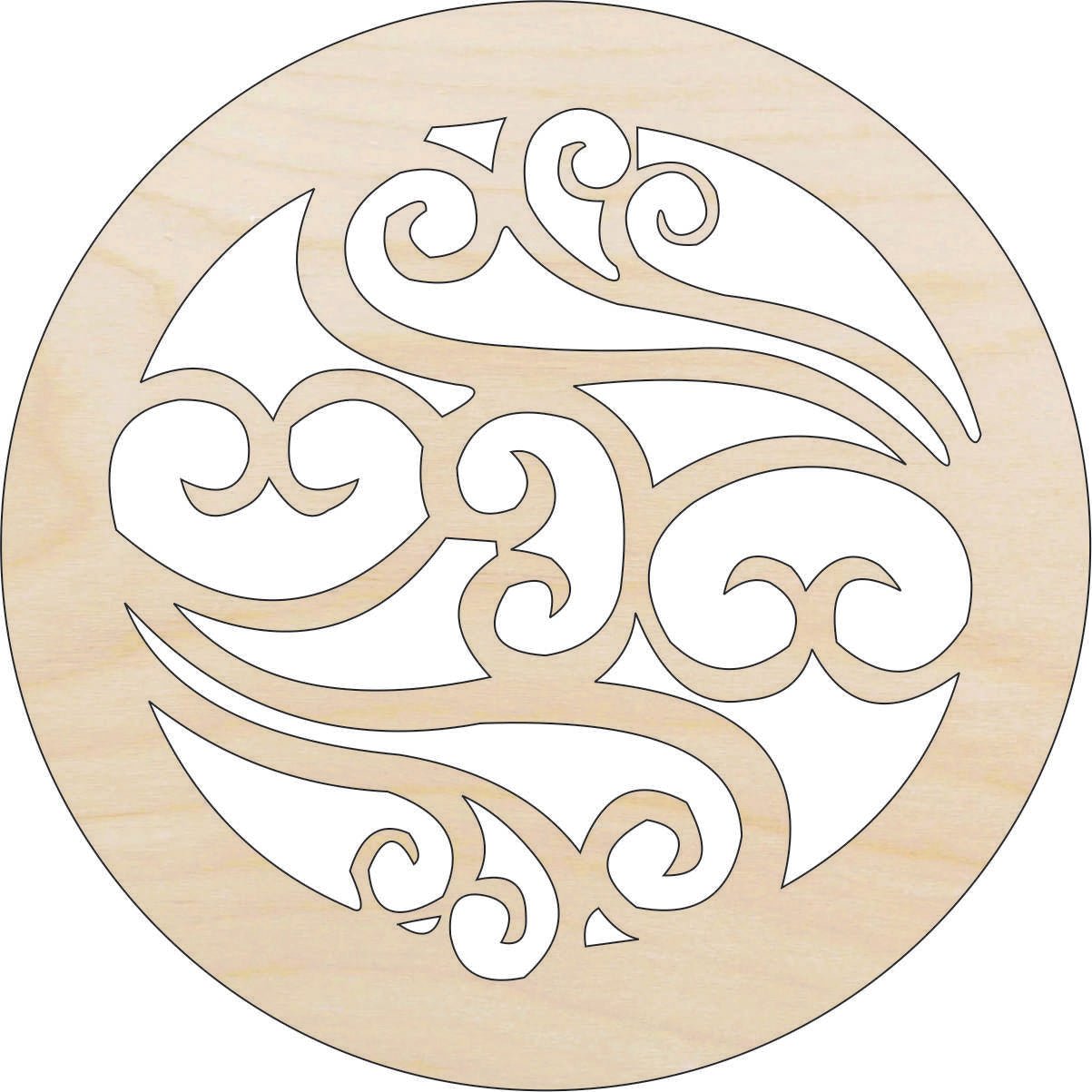 Design Wood Craft Shape - Laser Cut Baltic Birch Unfinished DIY Wood Art Supplies DSN77 - The Wood Shape Store