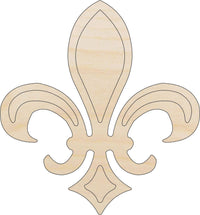 Fleur de Lis Wood Craft Shape - Laser Cut Baltic Birch Unfinished DIY Wood Art Supplies DSN79 - The Wood Shape Store
