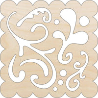 Design Wood Craft Shape - Laser Cut Baltic Birch Unfinished DIY Wood Art Supplies DSN83 - The Wood Shape Store