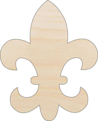 Fleur de Lis Wood Craft Shape - Laser Cut Baltic Birch Unfinished DIY Wood Art Supplies DSN93 - The Wood Shape Store
