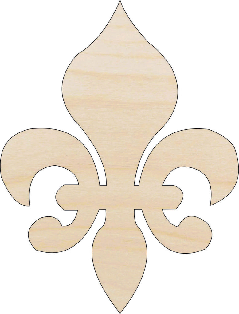 Design Fleur de Lis - Laser Cut Out Unfinished Wood Craft Shape DSN99