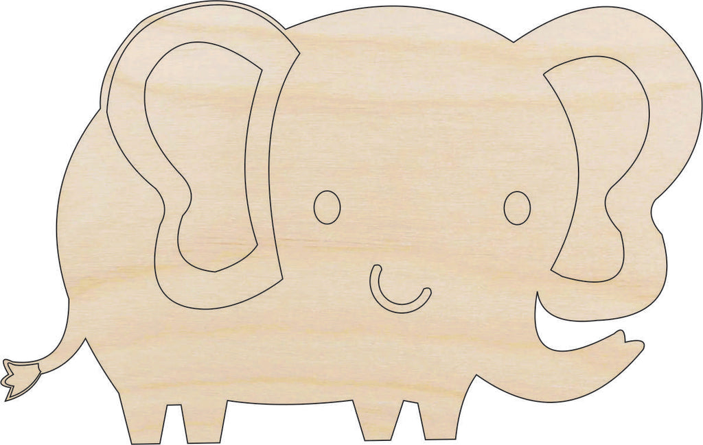 Elephant - Laser Cut Out Unfinished Wood Craft Shape ELE18