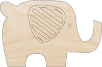 Elephant Wood Craft Shape Laser Cut Baltic Birch Unfinished DIY Wood Art Supplies ELE25 - The Wood Shape Store