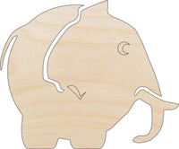 Elephant Wood Craft Shape Laser Cut Baltic Birch Unfinished DIY Wood Art Supplies ELE48 - The Wood Shape Store