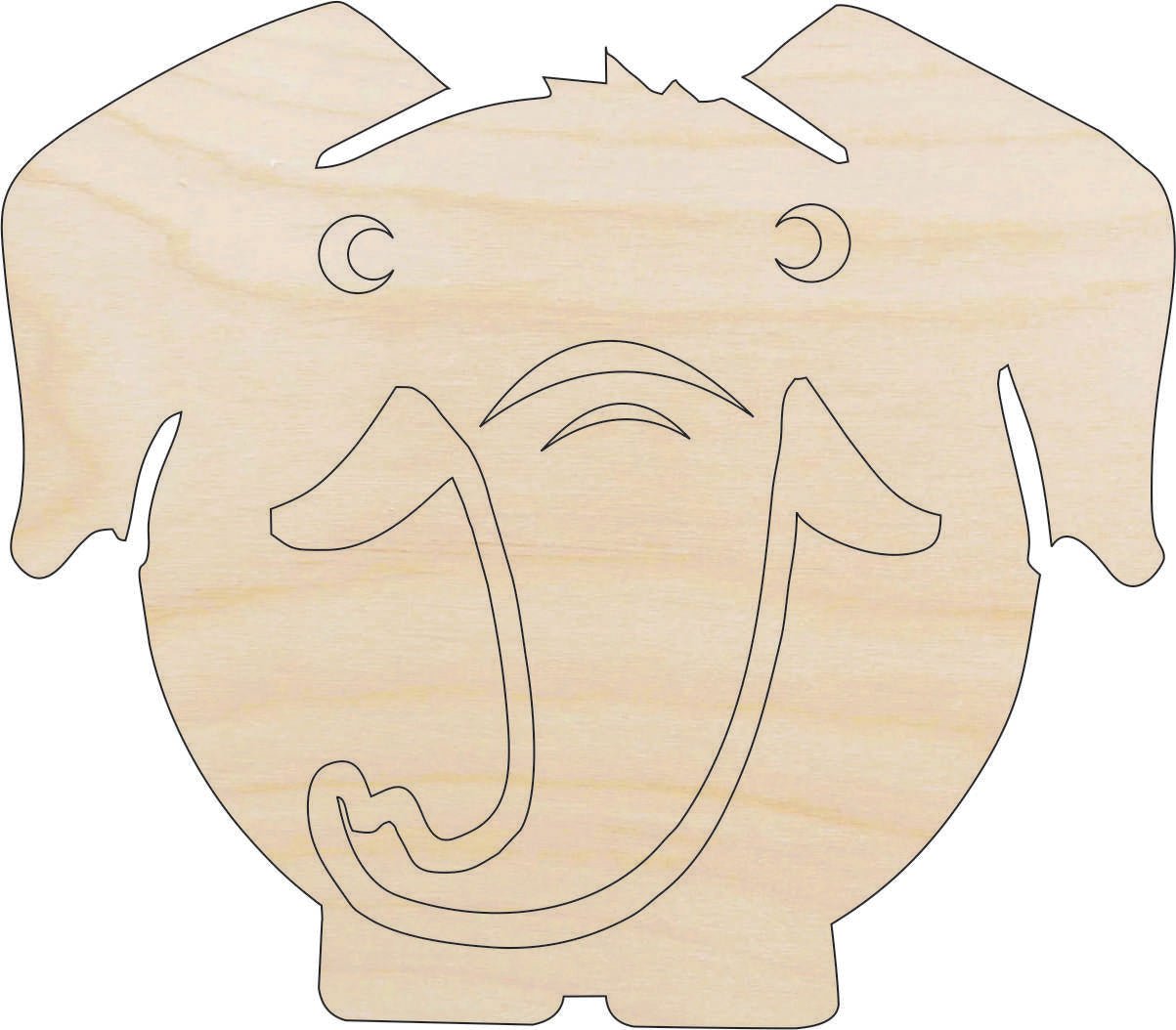 Elephant Wood Craft Shape Laser Cut Baltic Birch Unfinished DIY Wood Art Supplies ELE49 - The Wood Shape Store