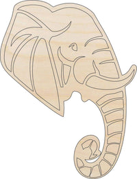 Elephant Wood Craft Shape Laser Cut Baltic Birch Unfinished DIY Wood Art Supplies ELE8 - The Wood Shape Store