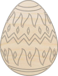 Easter Egg Wood Craft Shape - Laser Cut Baltic Birch Unfinished DIY Wood Art Supplies ESR11 - The Wood Shape Store