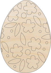 Easter Egg Wood Craft Shape - Laser Cut Baltic Birch Unfinished DIY Wood Art Supplies ESR12 - The Wood Shape Store