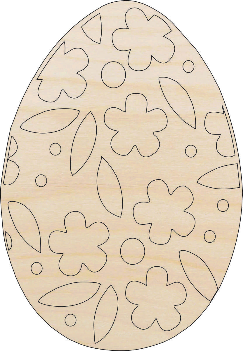 Easter Egg - Laser Cut Out Unfinished Wood Craft Shape ESR12 Easter Egg - Laser Cut Out Unfinished Wood Craft Shape ESR12