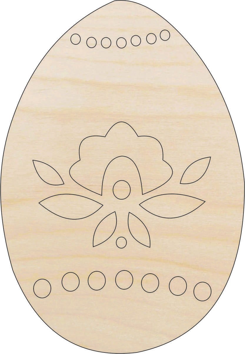 Easter Egg Wood Craft Shape - Laser Cut Baltic Birch Unfinished DIY Wood Art Supplies ESR13 - The Wood Shape Store