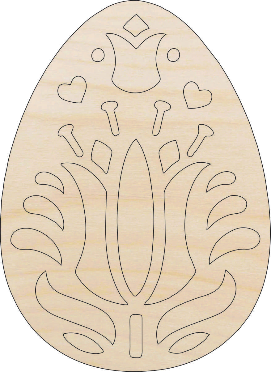 Easter Egg - Laser Cut Out Unfinished Wood Craft Shape ESR14