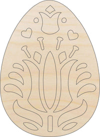 Easter Egg Wood Craft Shape - Laser Cut Baltic Birch Unfinished DIY Wood Art Supplies ESR14 - The Wood Shape Store
