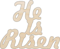 He is Risen Wood Craft Shape - Laser Cut Baltic Birch Unfinished DIY Wood Art Supplies ESR15 - The Wood Shape Store