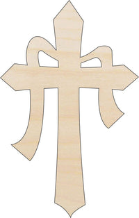 Cross Wood Craft Shape - Laser Cut Baltic Birch Unfinished DIY Wood Art Supplies ESR19 - The Wood Shape Store