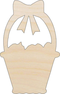 Easter Basket Wood Craft Shape - Laser Cut Baltic Birch Unfinished DIY Wood Art Supplies ESR1 - The Wood Shape Store