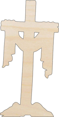 Cross Wood Craft Shape - Laser Cut Baltic Birch Unfinished DIY Wood Art Supplies ESR21 - The Wood Shape Store
