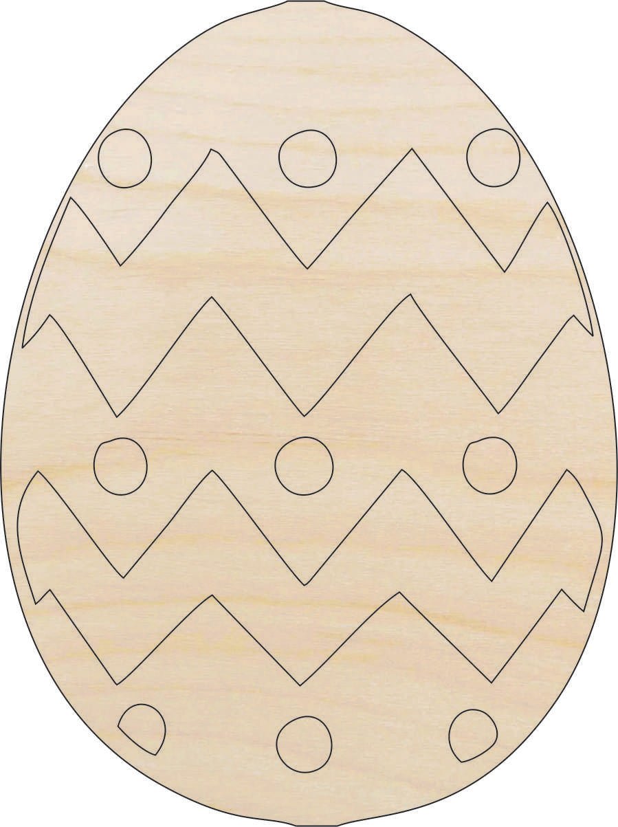 Easter Egg Wood Craft Shape - Laser Cut Baltic Birch Unfinished DIY Wood Art Supplies ESR22 - The Wood Shape Store