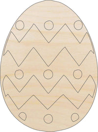Easter Egg Wood Craft Shape - Laser Cut Baltic Birch Unfinished DIY Wood Art Supplies ESR22 - The Wood Shape Store