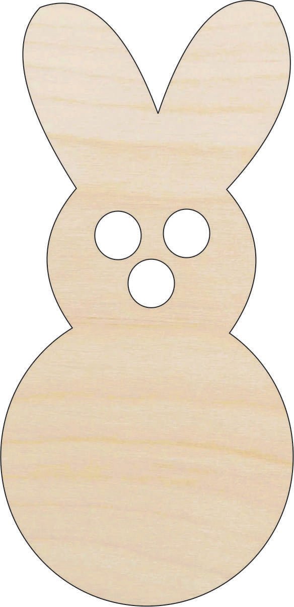 Bunny Wood Craft Shape - Laser Cut Baltic Birch Unfinished DIY Wood Art Supplies ESR23 - The Wood Shape Store