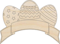 Easter Egg Wood Craft Shape - Laser Cut Baltic Birch Unfinished DIY Wood Art Supplies ESR24 - The Wood Shape Store