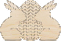Bunny Wood Craft Shape - Laser Cut Baltic Birch Unfinished DIY Wood Art Supplies ESR26 - The Wood Shape Store