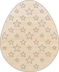 Easter Egg Wood Craft Shape - Laser Cut Baltic Birch Unfinished DIY Wood Art Supplies ESR29 - The Wood Shape Store