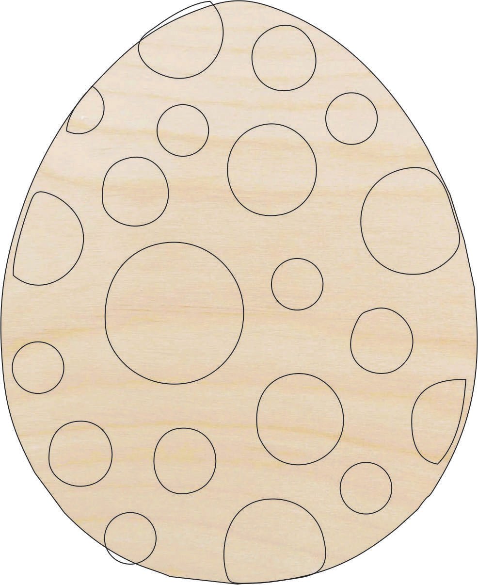 Easter Egg Wood Craft Shape - Laser Cut Baltic Birch Unfinished DIY Wood Art Supplies ESR30 - The Wood Shape Store