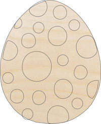 Easter Egg Wood Craft Shape - Laser Cut Baltic Birch Unfinished DIY Wood Art Supplies ESR30 - The Wood Shape Store