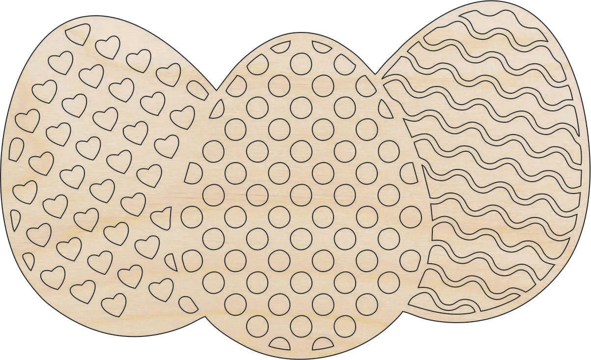 Easter Egg Wood Craft Shape - Laser Cut Baltic Birch Unfinished DIY Wood Art Supplies ESR31 - The Wood Shape Store