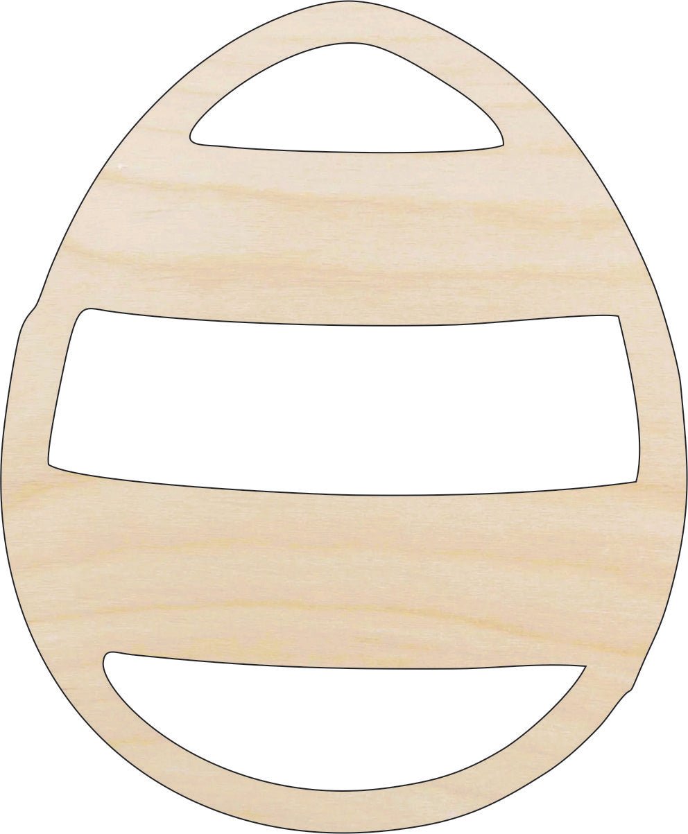 Easter Egg Wood Craft Shape - Laser Cut Baltic Birch Unfinished DIY Wood Art Supplies ESR32 - The Wood Shape Store