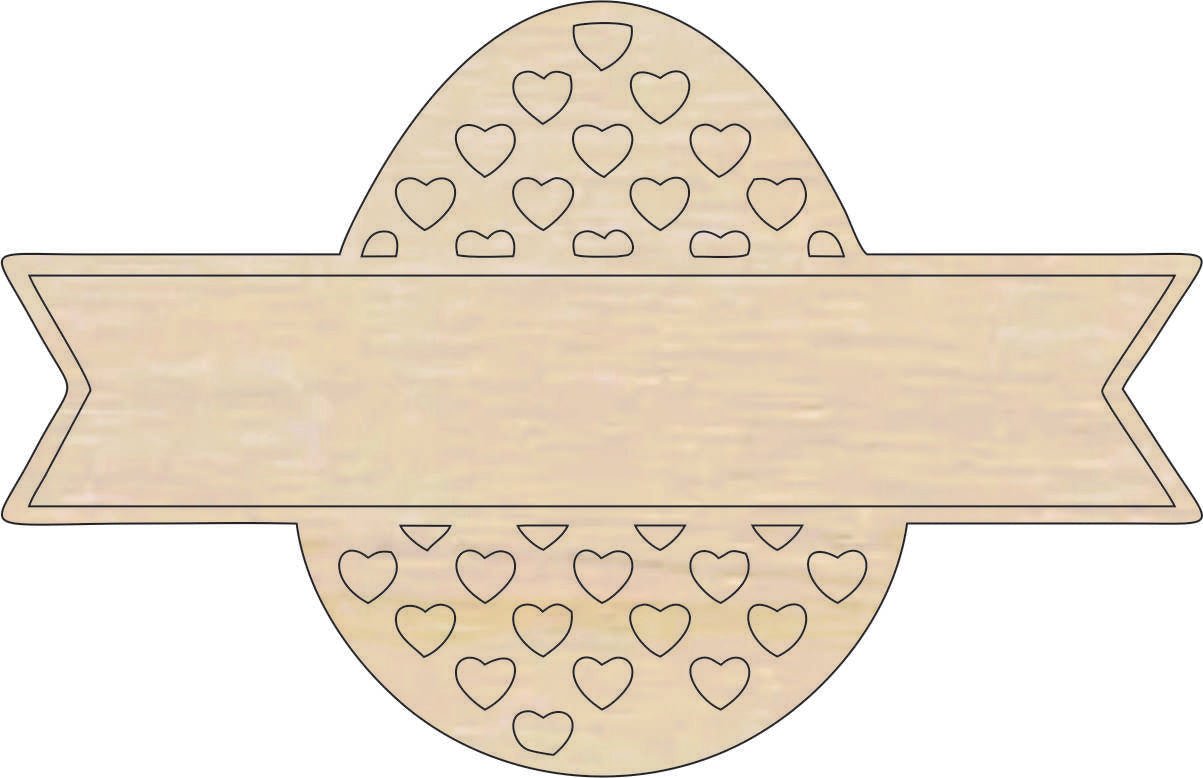 Easter Egg Wood Craft Shape - Laser Cut Baltic Birch Unfinished DIY Wood Art Supplies ESR33 - The Wood Shape Store