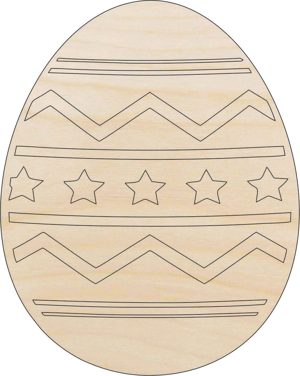 Easter Egg - Laser Cut Out Unfinished Wood Craft Shape ESR34 Easter Egg - Laser Cut Out Unfinished Wood Craft Shape ESR34