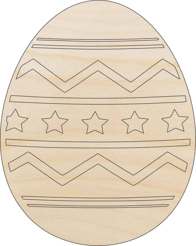 Easter Egg - Laser Cut Out Unfinished Wood Craft Shape ESR34