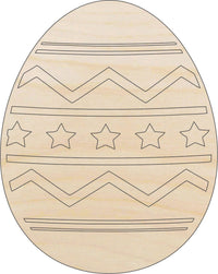 Easter Egg Wood Craft Shape - Laser Cut Baltic Birch Unfinished DIY Wood Art Supplies ESR34 - The Wood Shape Store