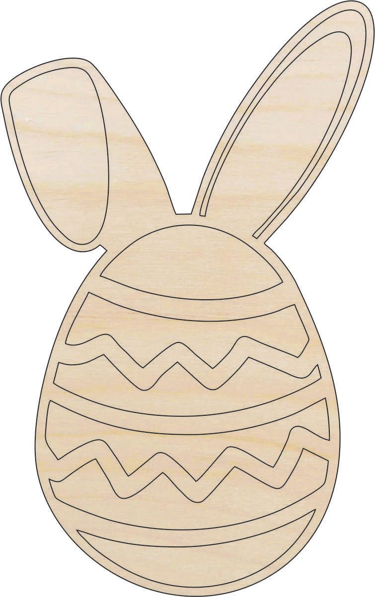 Easter Egg Wood Craft Shape - Laser Cut Baltic Birch Unfinished DIY Wood Art Supplies ESR35 - The Wood Shape Store