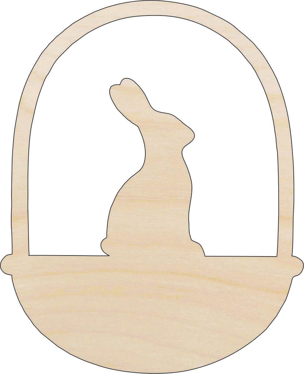 Bunny Wood Craft Shape - Laser Cut Baltic Birch Unfinished DIY Wood Art Supplies ESR38 - The Wood Shape Store