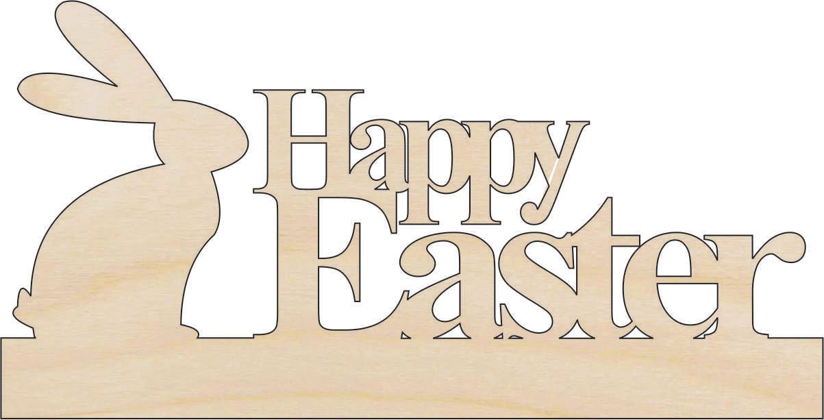 Easter Wood Craft Shape - Laser Cut Baltic Birch Unfinished DIY Wood Art Supplies ESR39 - The Wood Shape Store