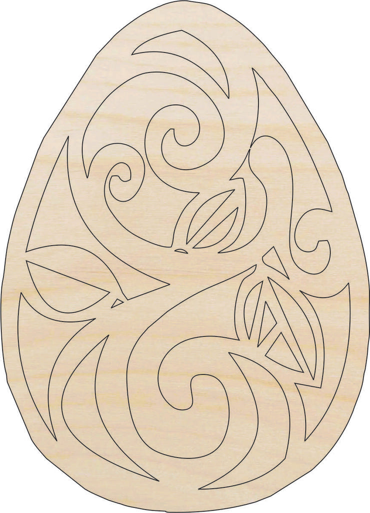 Easter Egg - Laser Cut Out Unfinished Wood Craft Shape ESR41