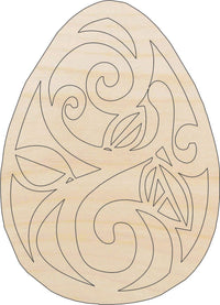 Easter Egg Wood Craft Shape - Laser Cut Baltic Birch Unfinished DIY Wood Art Supplies ESR41 - The Wood Shape Store