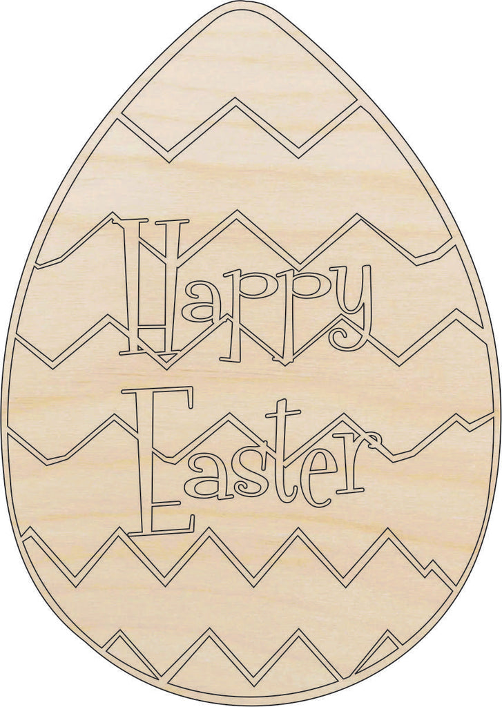 Sign Easter Egg - Laser Cut Out Unfinished Wood Craft Shape ESR5