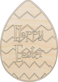 Easter Egg Wood Craft Shape - Laser Cut Baltic Birch Unfinished DIY Wood Art Supplies ESR5 - The Wood Shape Store
