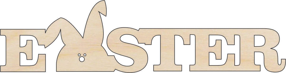 Bunny Wood Craft Shape - Laser Cut Baltic Birch Unfinished DIY Wood Art Supplies ESR8 - The Wood Shape Store