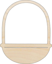 Easter Basket Wood Craft Shape - Laser Cut Baltic Birch Unfinished DIY Wood Art Supplies ESR9 - The Wood Shape Store